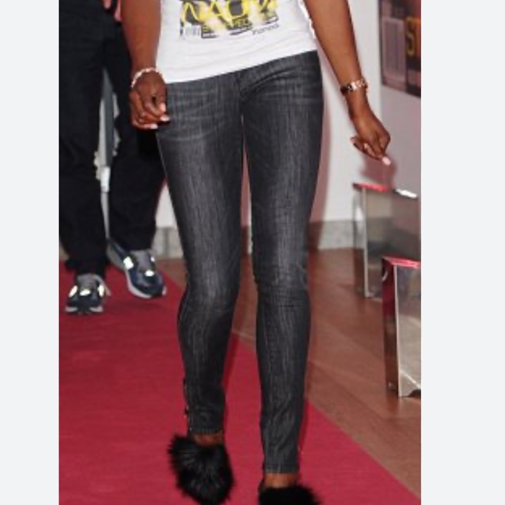 FIORUCCI Jeans Black Zipper Bottoms New Italian Size 27